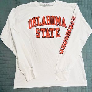 Oklahoma State Mens T-Shirt long sleeve shirt OSU tee Medium Russell Athletic